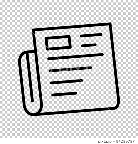 新聞紙や情報誌のアイコン。ベクター。 94289787