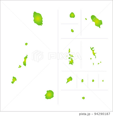 東京都の離島地図 東京都の離島地図 94290187