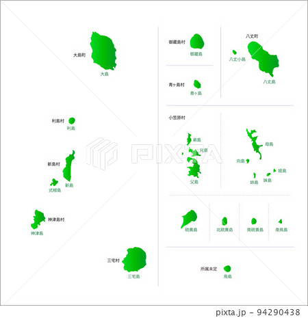 東京都の離島地図 94290438