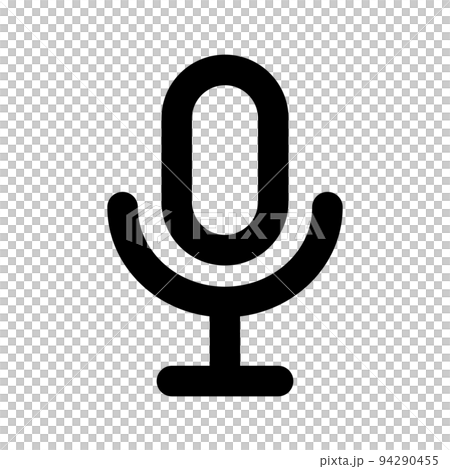 simple microphone silhouette icon vector 94290455