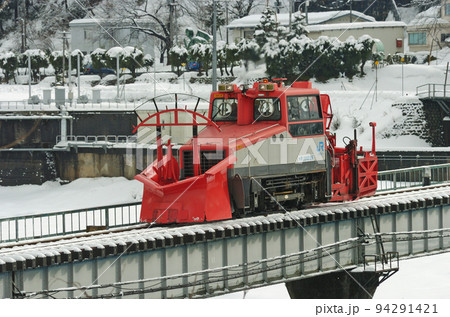 大糸線　小滝ー根知　JR西日本　排雪モーターカー（糸魚川） 94291421