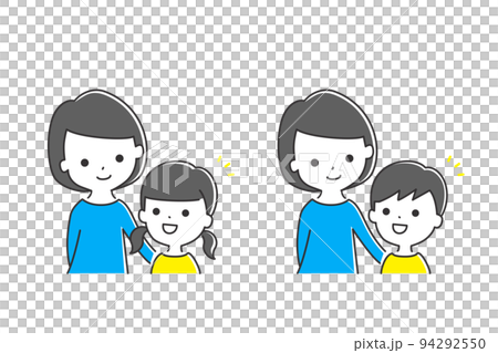 子どもの話を聞く女性 / お話をする親子母子 A 子どもの話を聞く女性 / お話をする親子母子 A 94292550