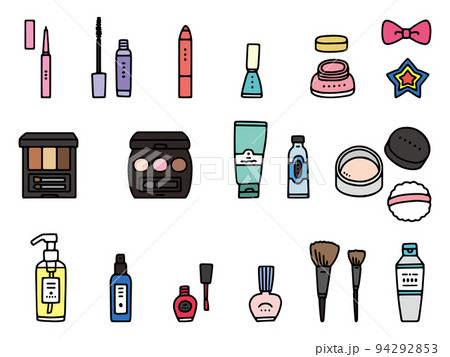 コスメ・メイク・化粧品かわいいイラストセット コスメ・メイク・化粧品かわいいイラストセット 94292853