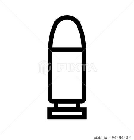 シンプルな銃弾アイコン。装填。ベクター。 94294282