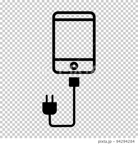 Smartphone charging. mobile phone and charger. vector. Smartphone charging. mobile phone and charger. vector. 94294284