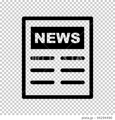 News article icon. newsletter symbol. latest news. vector. 94294490