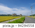 月岡温泉・温泉街の遠景（新潟県新発田市, 2022年9月撮影） 94294558