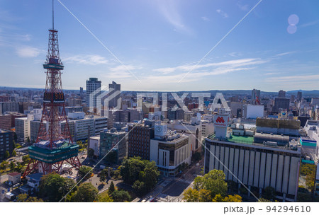 札幌　テレビ塔　都市風景　オリンピックマラソン 94294610