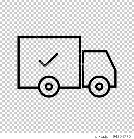 Track icon with check mark. vector. 94294770