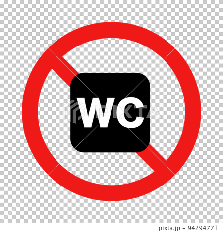 Do not use WC. Do not use the bathroom. vector. 94294771