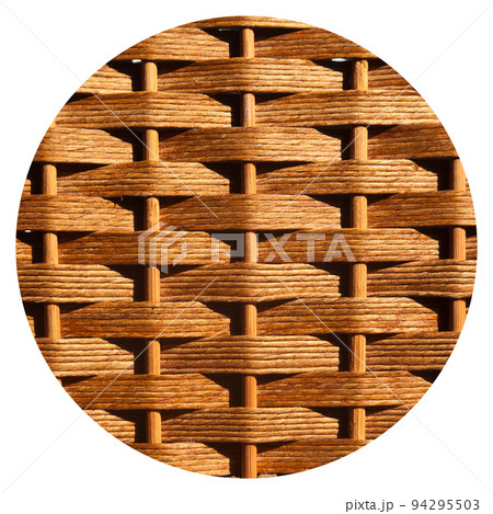 Rattan round wicker texture with handmade traditional and dry branches, wicker brown texture background Rattan round wicker texture with handmade traditional and dry branches, wicker brown texture background 94295503