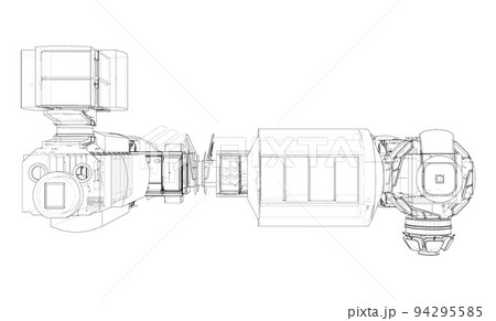 Abstract Spaceship or Space Station. Vector Abstract Spaceship or Space Station. Vector 94295585