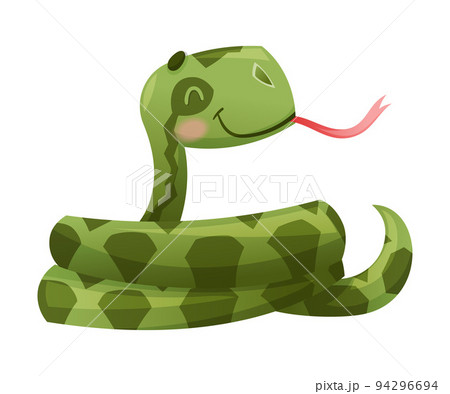 Cute Snake as Australian Animal and Endemic Fauna Vector Illustration 94296694