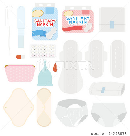 生理用品のイラストセット 94298833