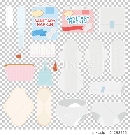 生理用品のイラストセット 94298833