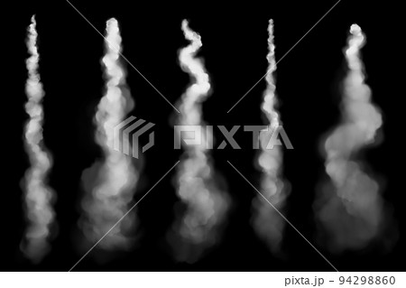 White smoke trail of jet, plane or rocket flight White smoke trail of jet, plane or rocket flight 94298860