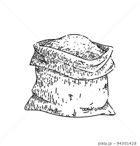 sugar bag sketch hand drawn vector 94301428