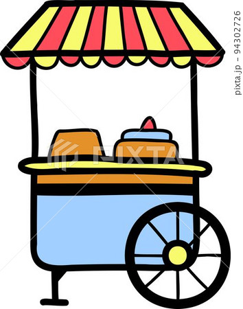 Hand Drawn Food Cart illustration Hand Drawn Food Cart illustration 94302726