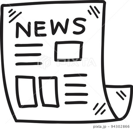 Hand Drawn newspaper illustration Hand Drawn newspaper illustration 94302866