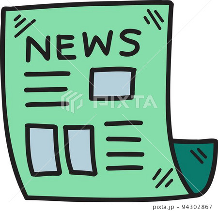 Hand Drawn newspaper illustration Hand Drawn newspaper illustration 94302867