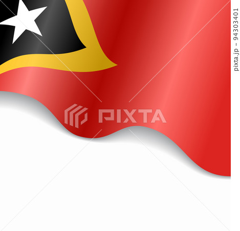 Timor-Leste flag wavy abstract background. Vector illustration. 94303401