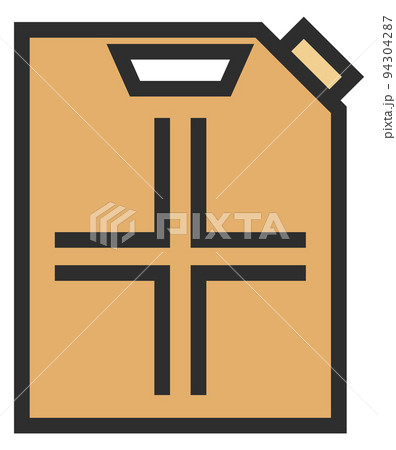 Jerry can color icon. Car fuel container 94304287