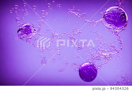 Abstract background and texture of blue bubbles with light illumination. Purple fantasy shapes Abstract background and texture of blue bubbles with light illumination. Purple fantasy shapes 94304326