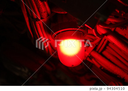 military war submarine warship ship interior red alarm light lamp 94304510