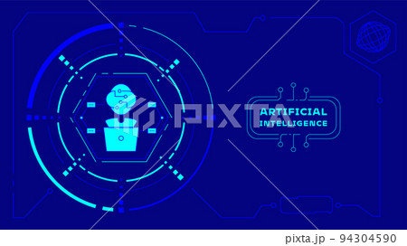 artificial intelligence robot processing data 94304590