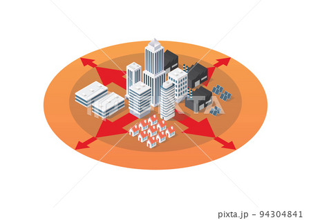 Isometric industrial district cityscape urbanization 94304841