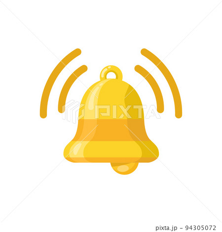 Bell icon with solid and flat color design. 94305072