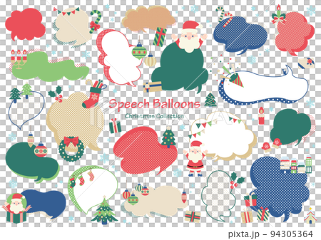 クリスマス　吹き出しセット 94305364