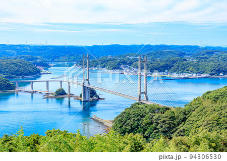 夏の風の見える丘公園から見た景色　佐賀県唐津市 94306530