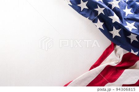 Happy Veterans Day concept. American flags against white background. November 11. 94306815