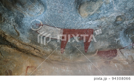 Cave paintings and petroglyphs Laas Geel near Hargeisa closeup Somalia Cave paintings and petroglyphs Laas Geel near Hargeisa closeup Somalia 94308066