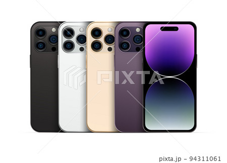 Novelty, modern gadget for smartphone 14 pro version, set of 4 pcs, new original colors - Vector 94311061