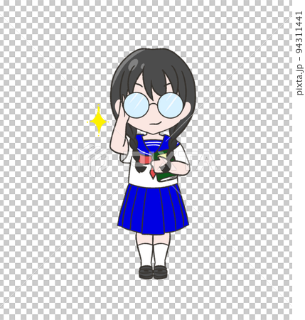 夏服のセーラー服を着た地味な女の子 夏服のセーラー服を着た地味な女の子 94311441