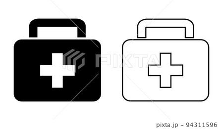 医療用バッグのアイコンセット。応急処置。ベクター。 94311596