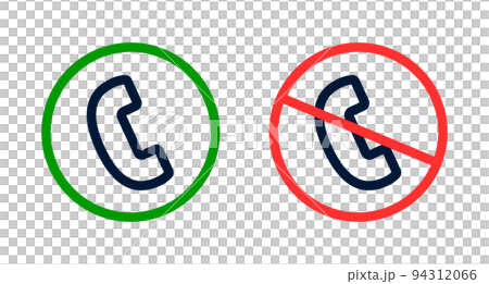 Do not call and allow call. vector. Do not call and allow call. vector. 94312066