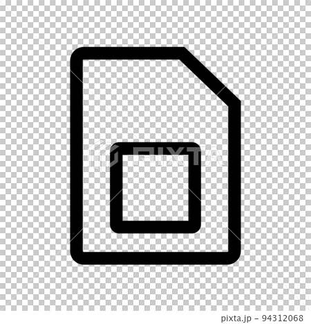 Simple SIM card icon. Cellular communication microchip. vector. Simple SIM card icon. Cellular communication microchip. vector. 94312068