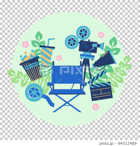 An icon with movie items An icon with movie items 94312489