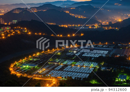 Superb sunrise landscape of Zhitan Purification Plant from Zhitan area 94312600