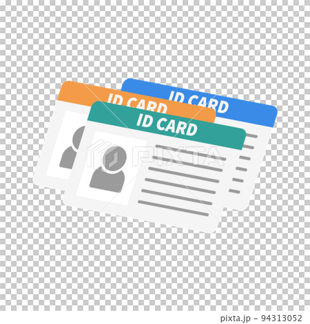 多張身份證。身份證。向量。 94313052