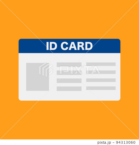 モダンなIDカードアイコン。フラットデザインの身分証明。ベクター。 モダンなIDカードアイコン。フラットデザインの身分証明。ベクター。 94313060