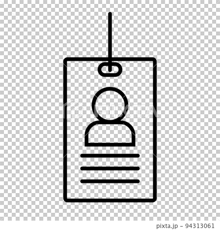身分証明の名札アイコン。ベクター。 94313061