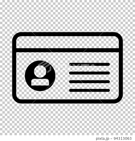 Business card or ID card. Membership card icon. vector. 94313063