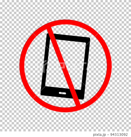 スマートフォン規制サイン。ベクター。 94313092