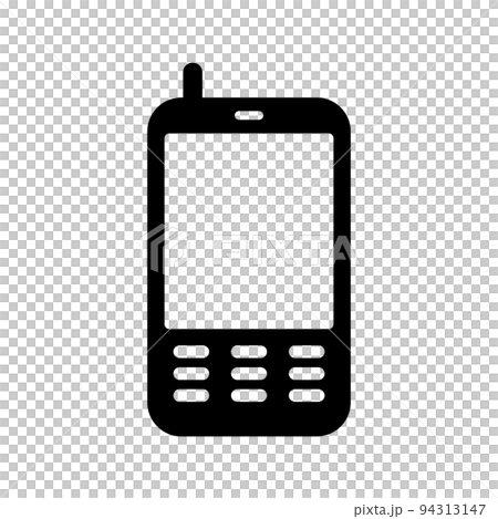 帶通訊天線的手機。向量。 帶通訊天線的手機。向量。 94313147