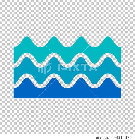 海圖標。海浪。海灘。向量。 海圖標。海浪。海灘。向量。 94313376