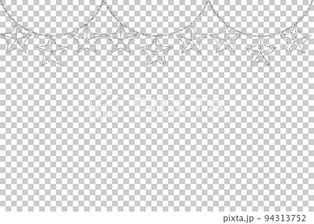 イラスト素材　星飾り　シルバー 94313752